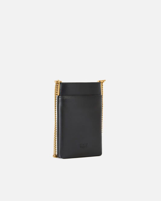 Leather smartphone case with shoulder strap
