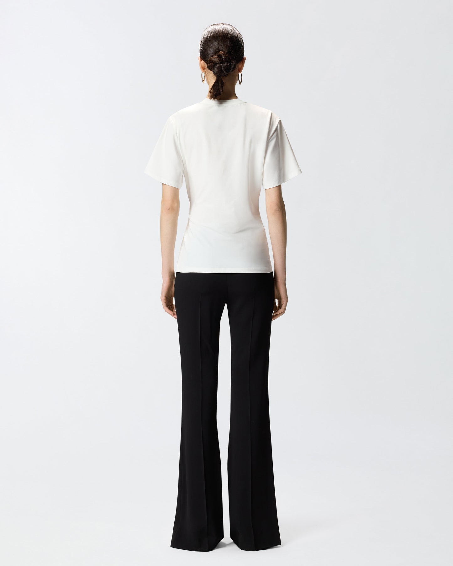 T-shirt with draping and gold detail