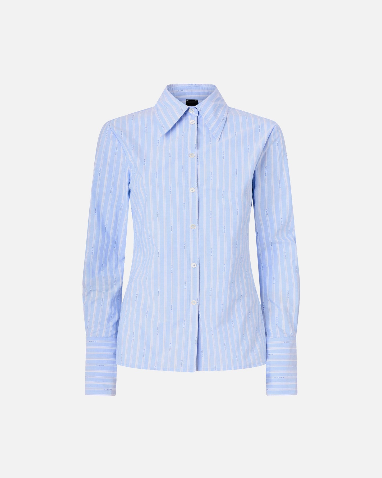Striped cotton shirt with logo