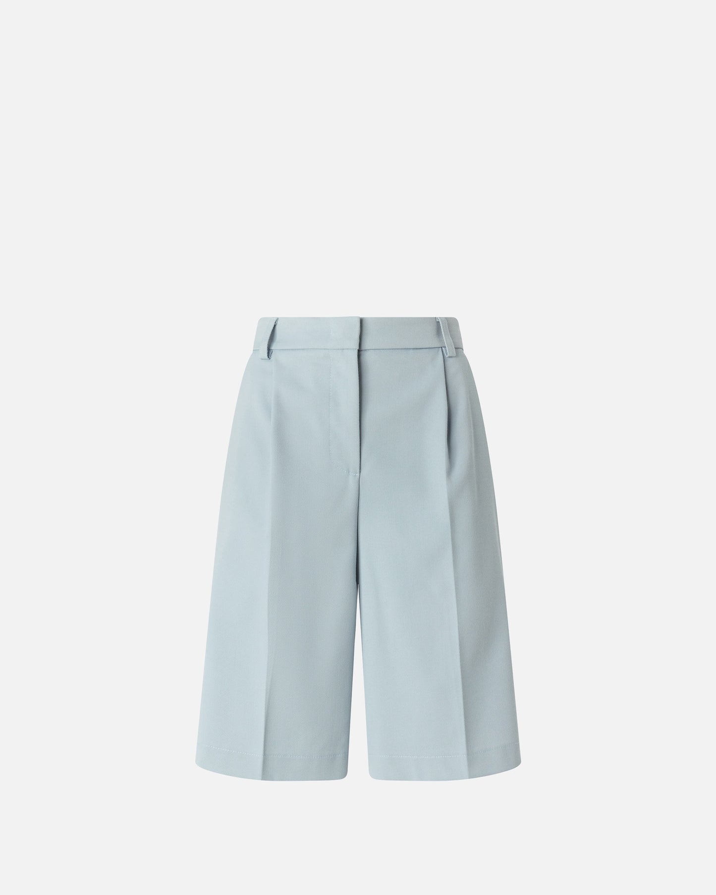 Bermuda shorts with pressed pleat detail