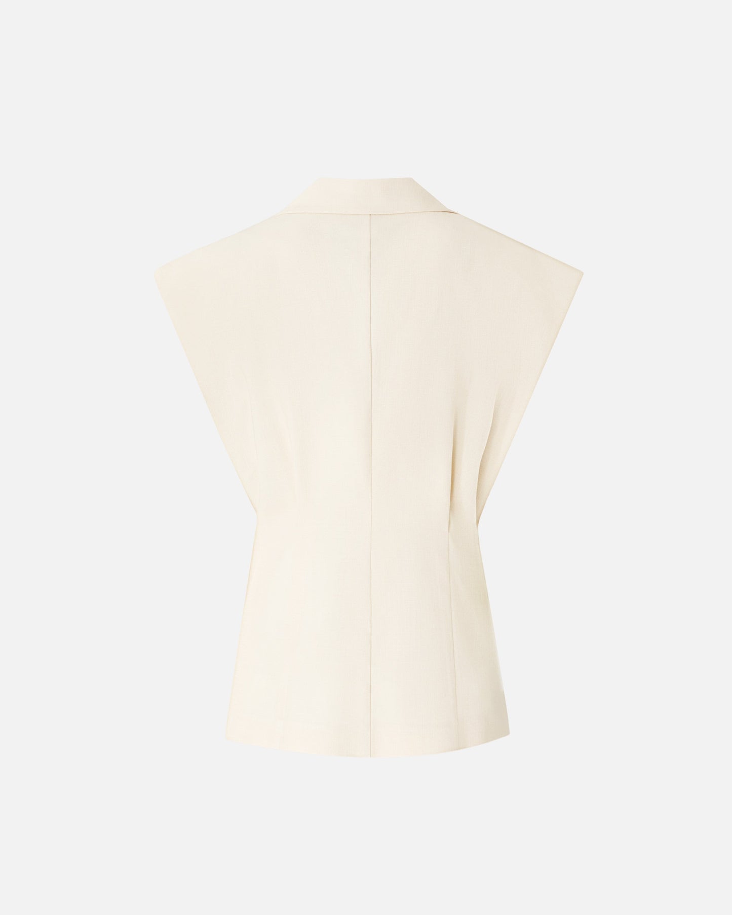 Sleeveless rustic-effect jacket