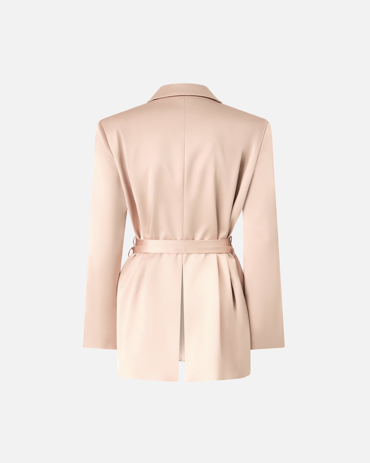 Satin jacket with belt