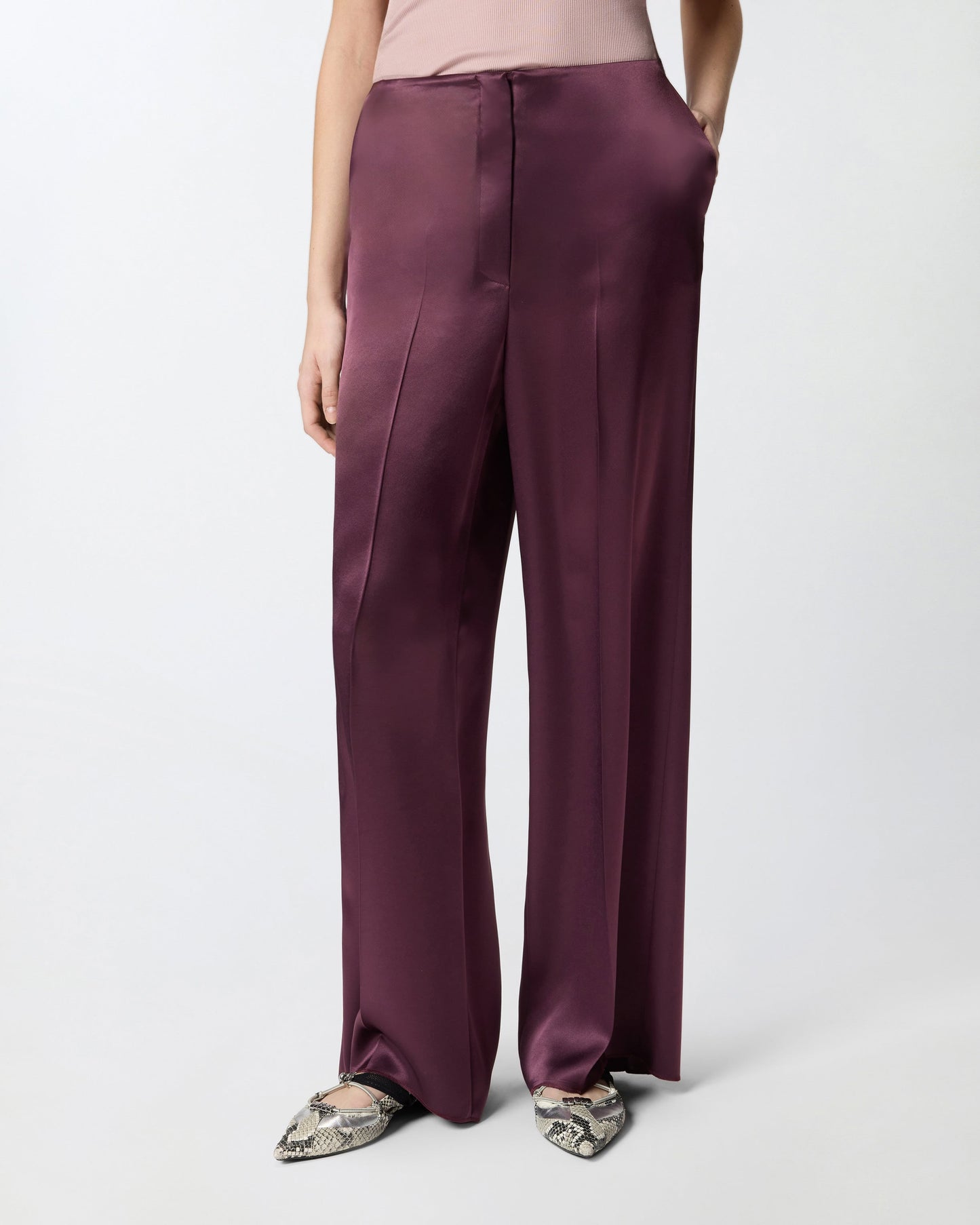 Satin trousers