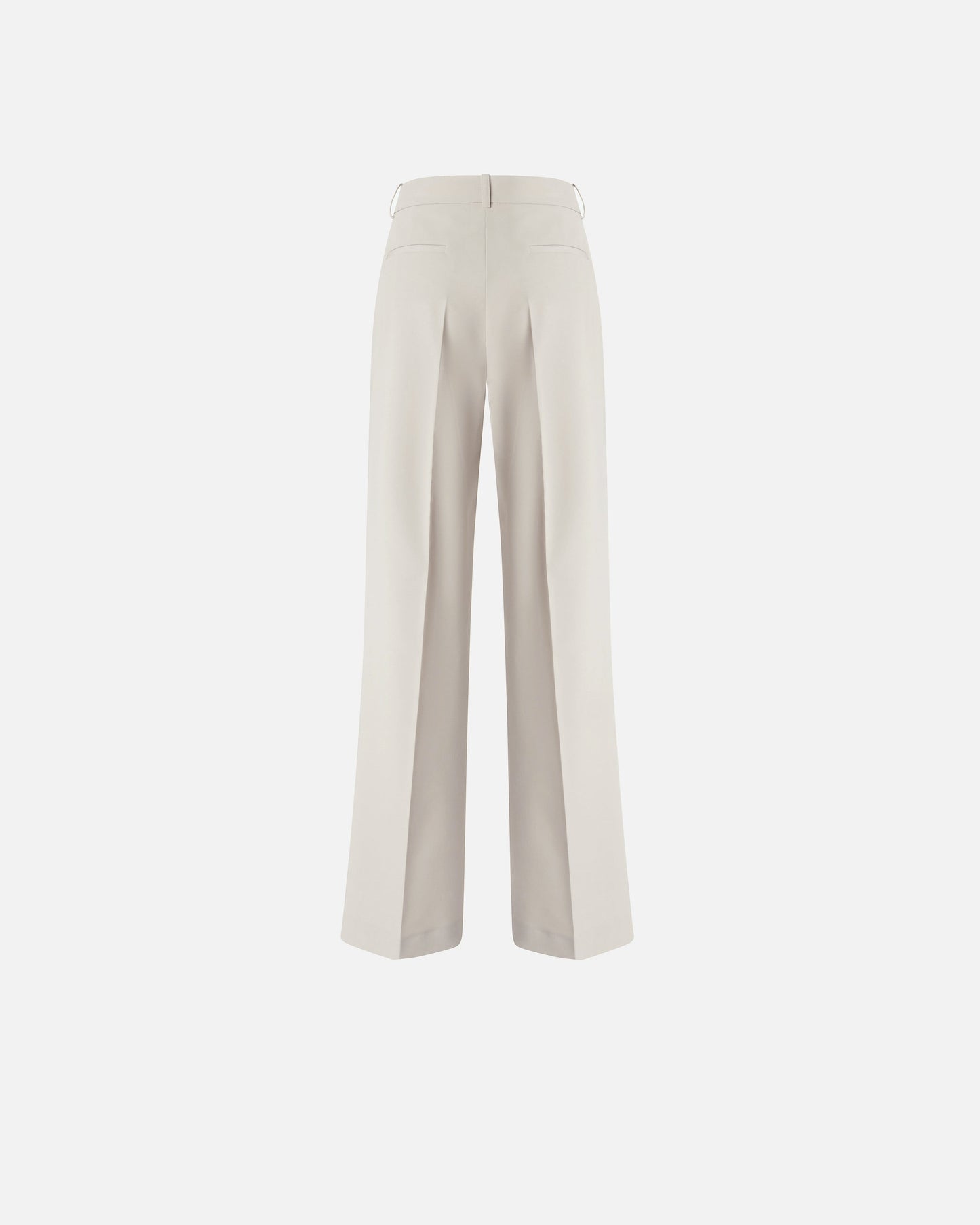 Flowing trousers with pressed pleat detail