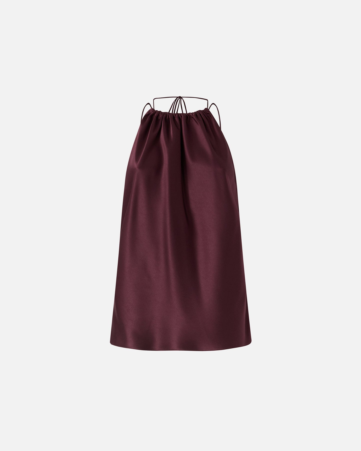 Top in satin with halterneck