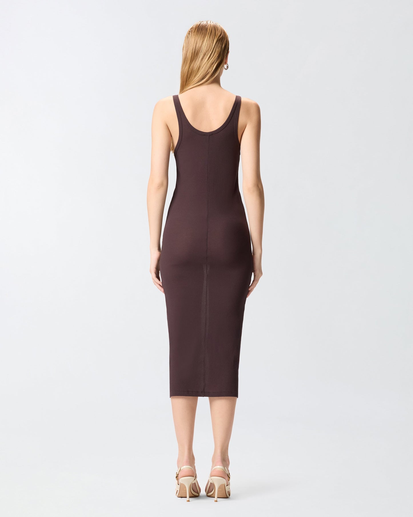 Slim-fit midi dress with jewel strap