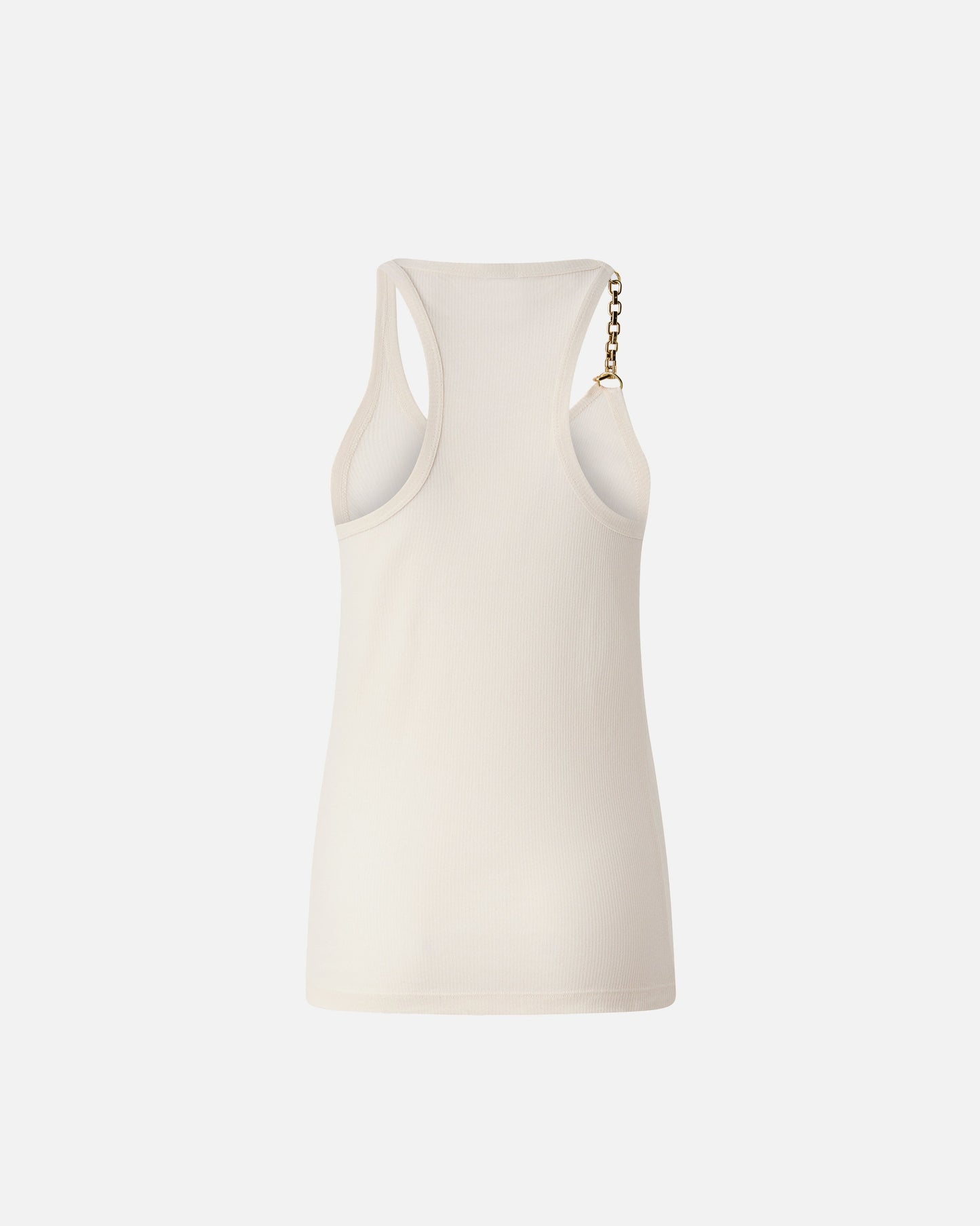 Sleeveless top with chain
