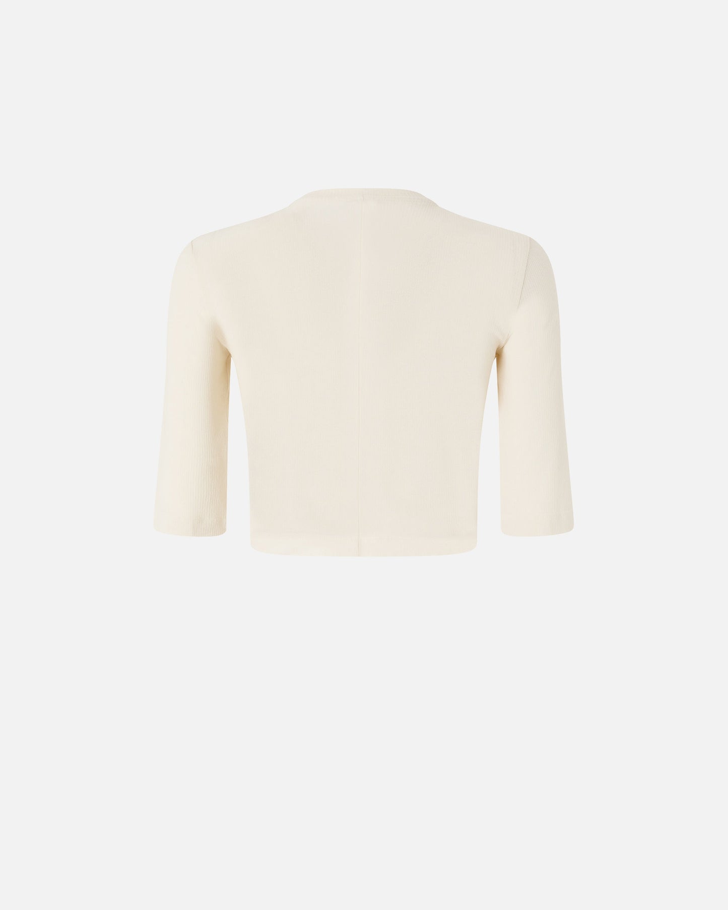 Cropped sweater with chain