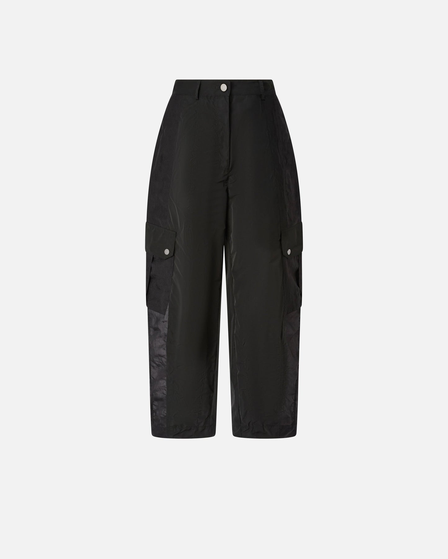 Workwear trousers with sheer inserts