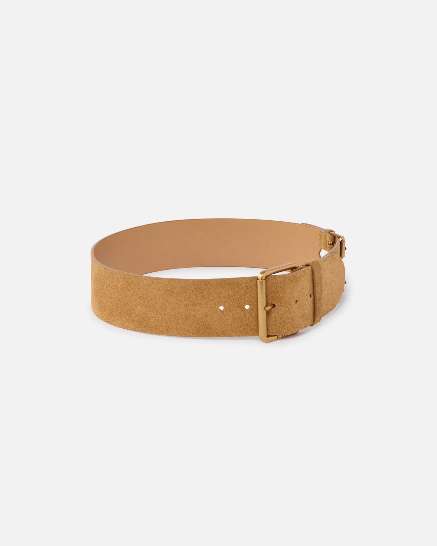 Split leather belt with straps, 6 cm