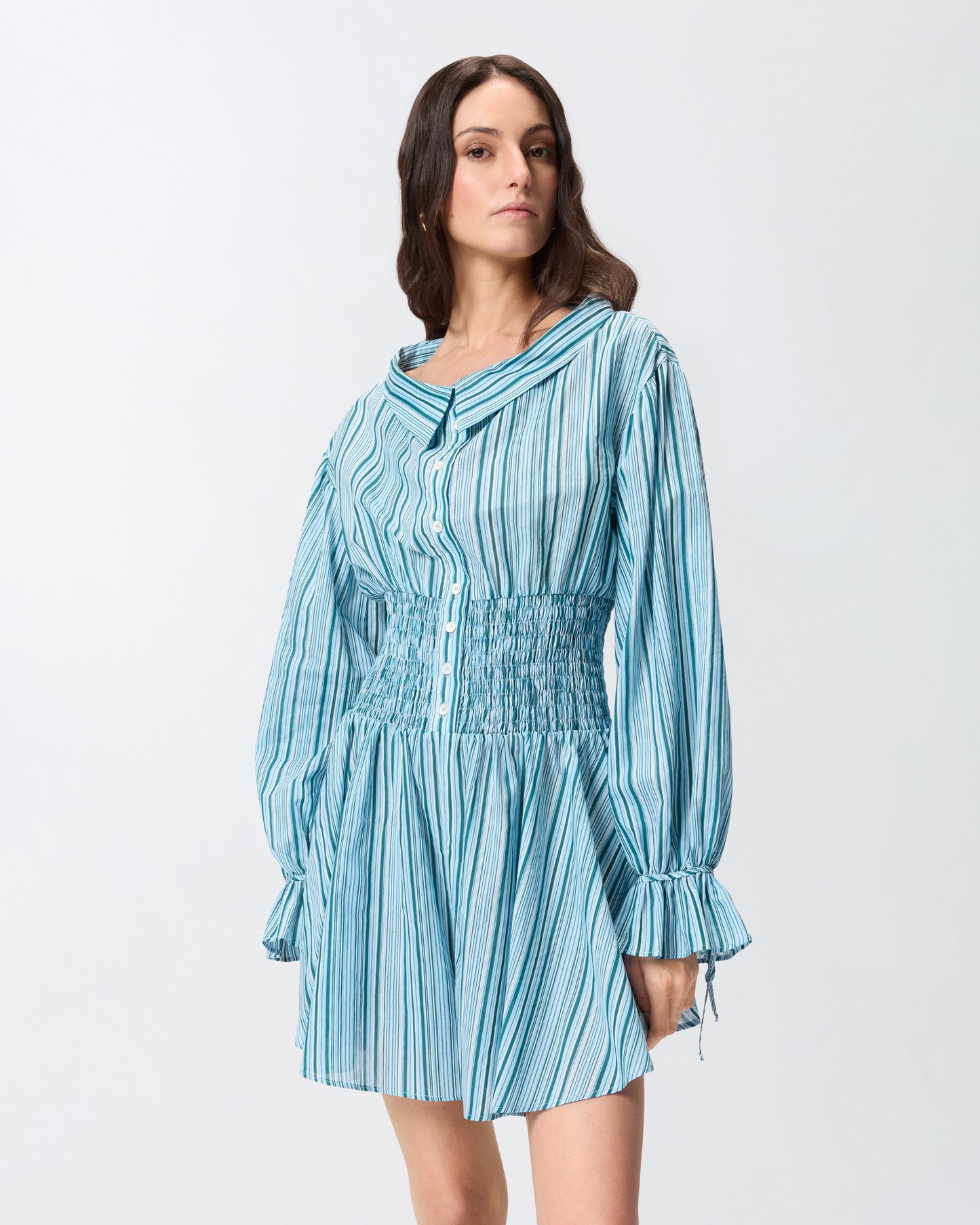 Striped cotton playsuit