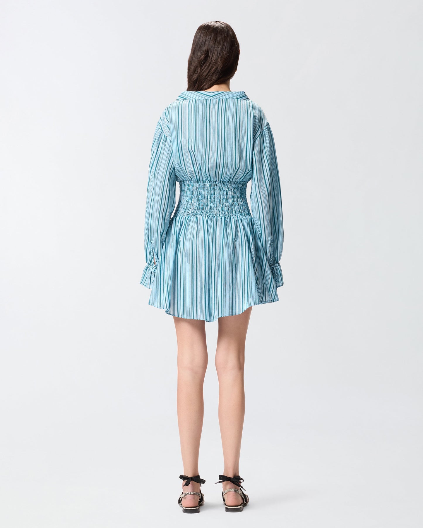 Striped cotton playsuit