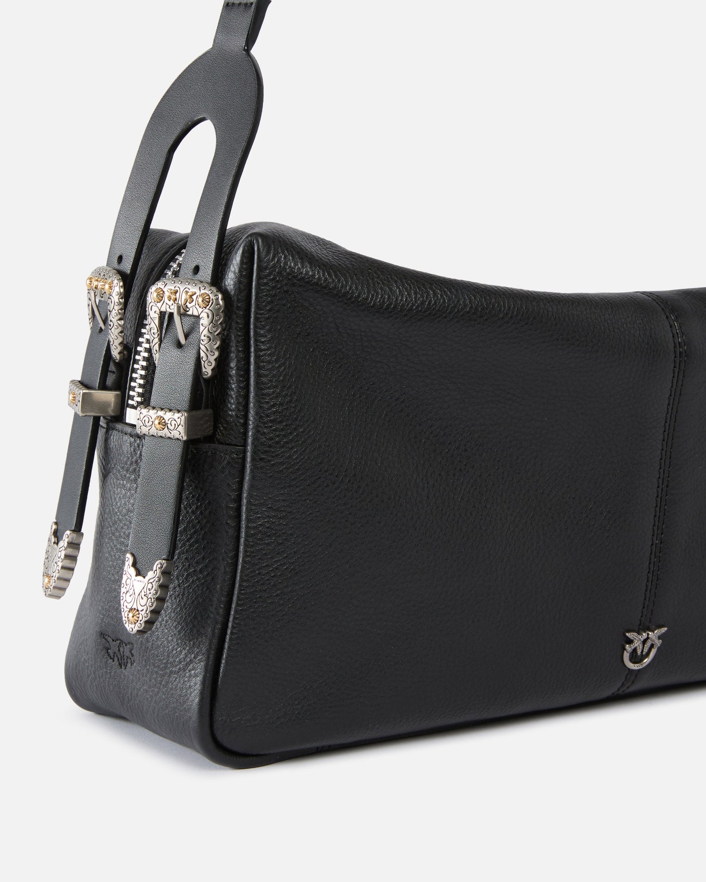 Keeper Bag medium shoulder bag in new biker leather