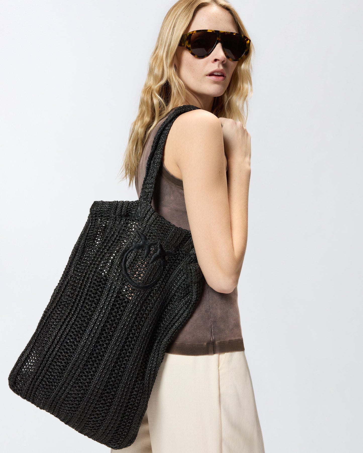 Easy Tote Bag medium shopper in raffia