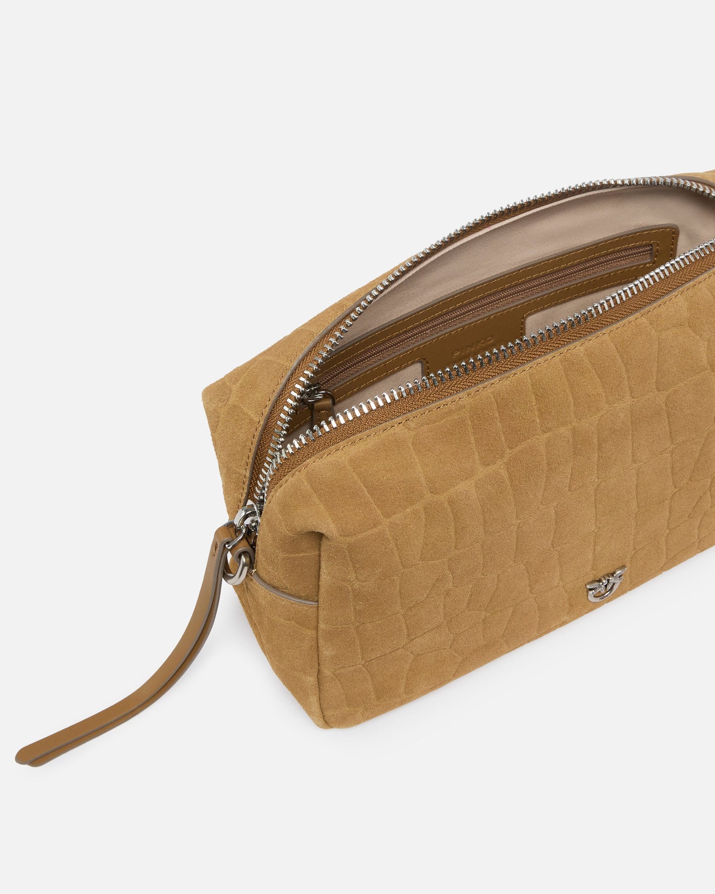 Medium crossbody bowler bag in crocodile-print leather