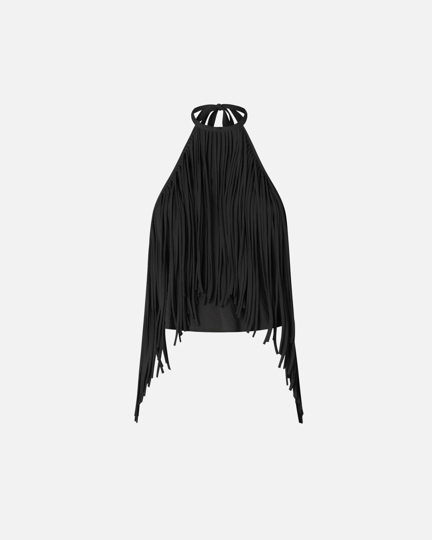 Halterneck top with fringes