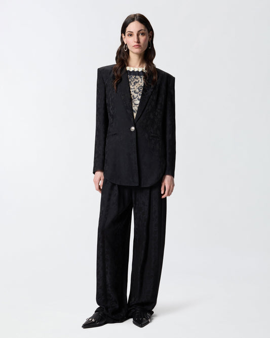 Floral jacquard kimono jacket