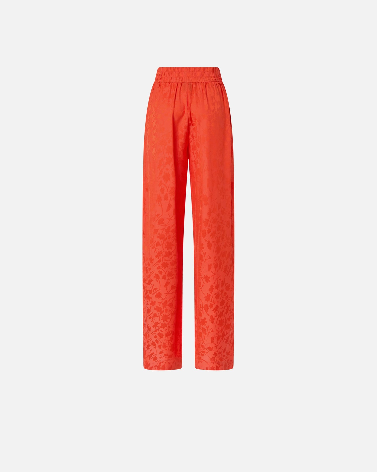 Floral jacquard trousers