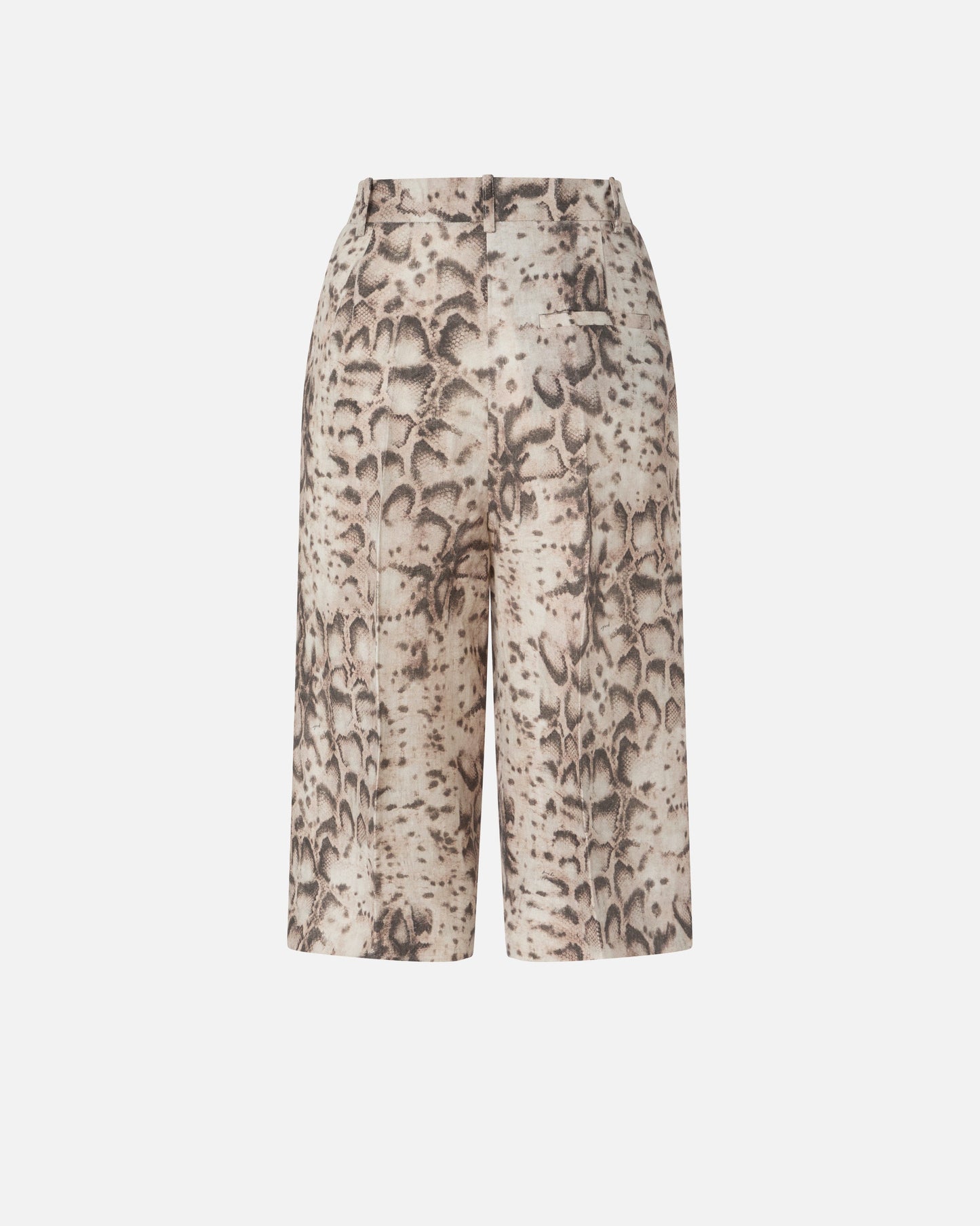Bermuda shorts with snake print