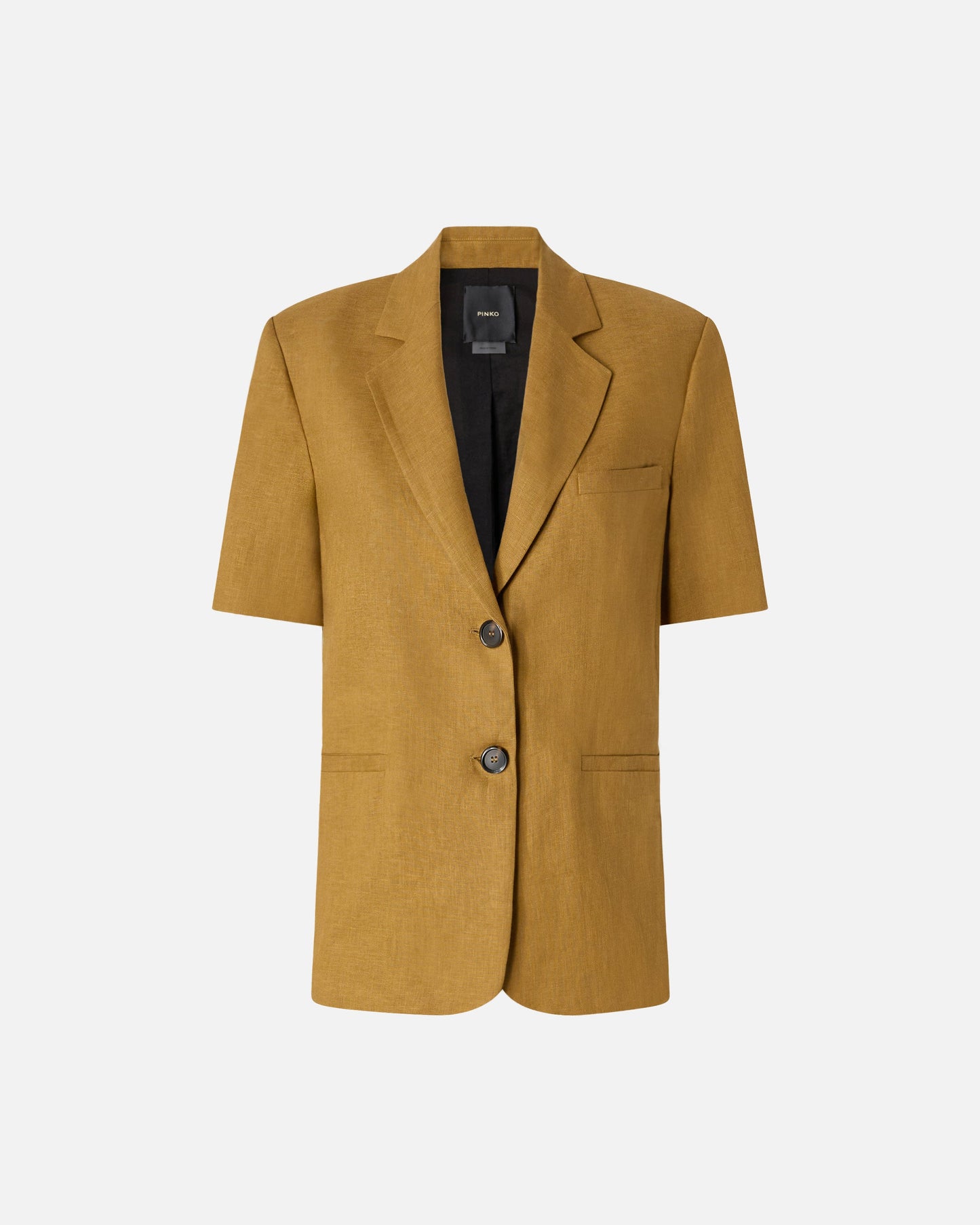 Short-sleeved linen jacket