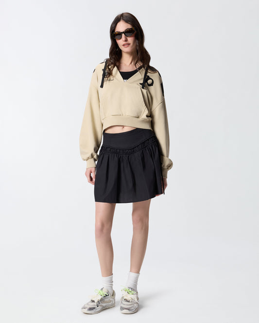 V-neck hoodie