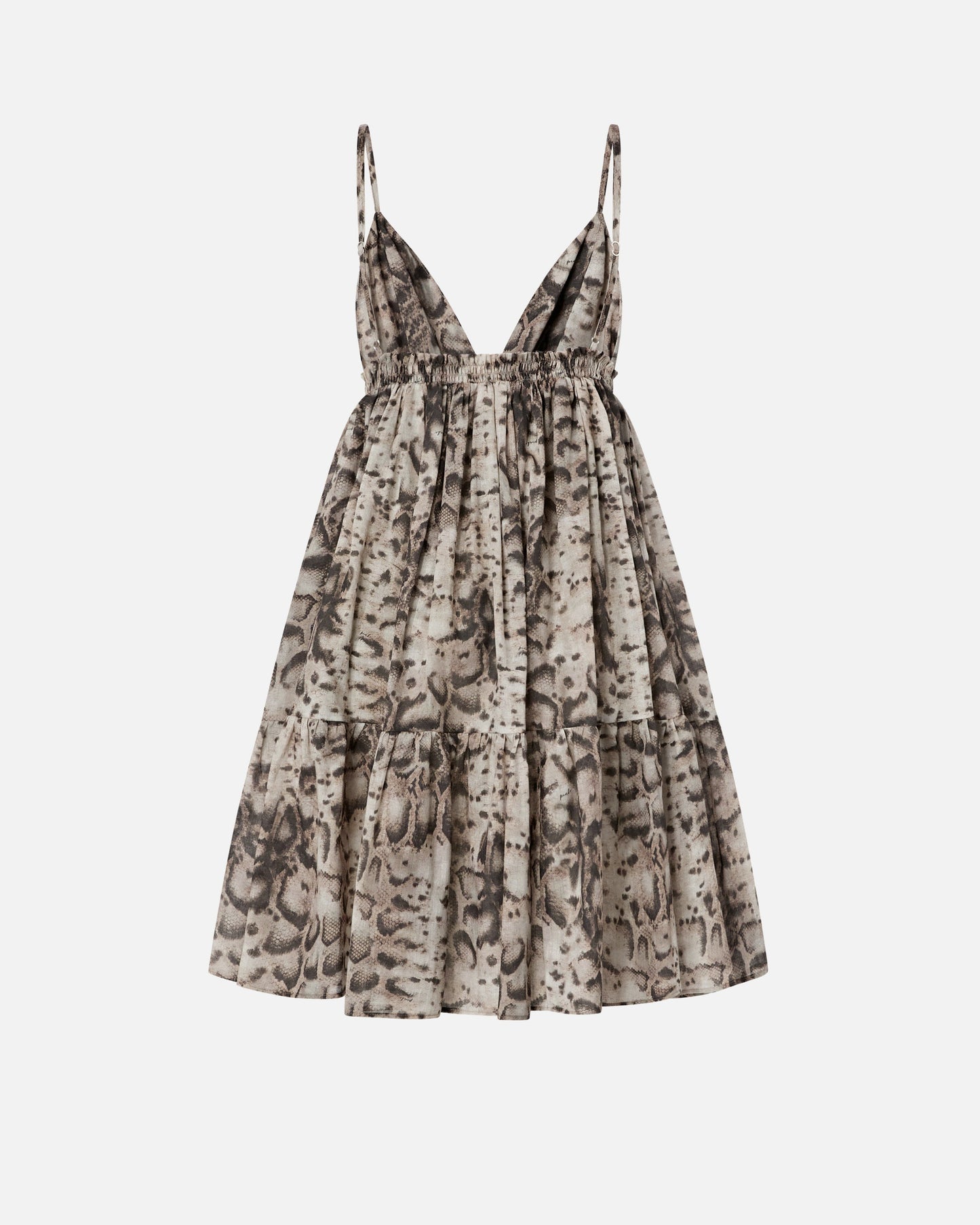 Mini dress with snake print