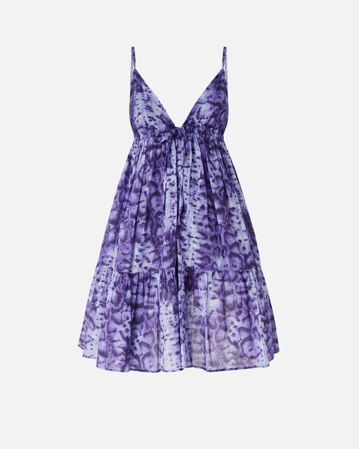 Mini dress with snake print