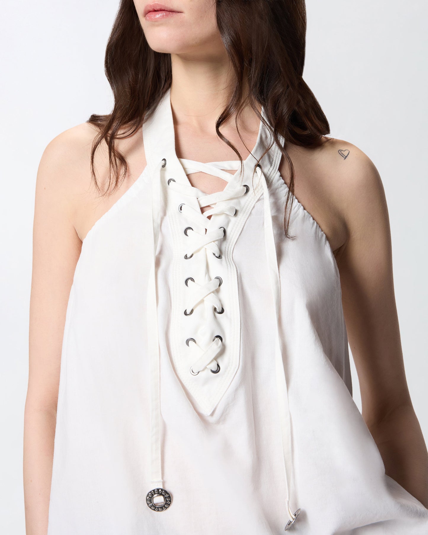 Lightweight top with laces and Texan details