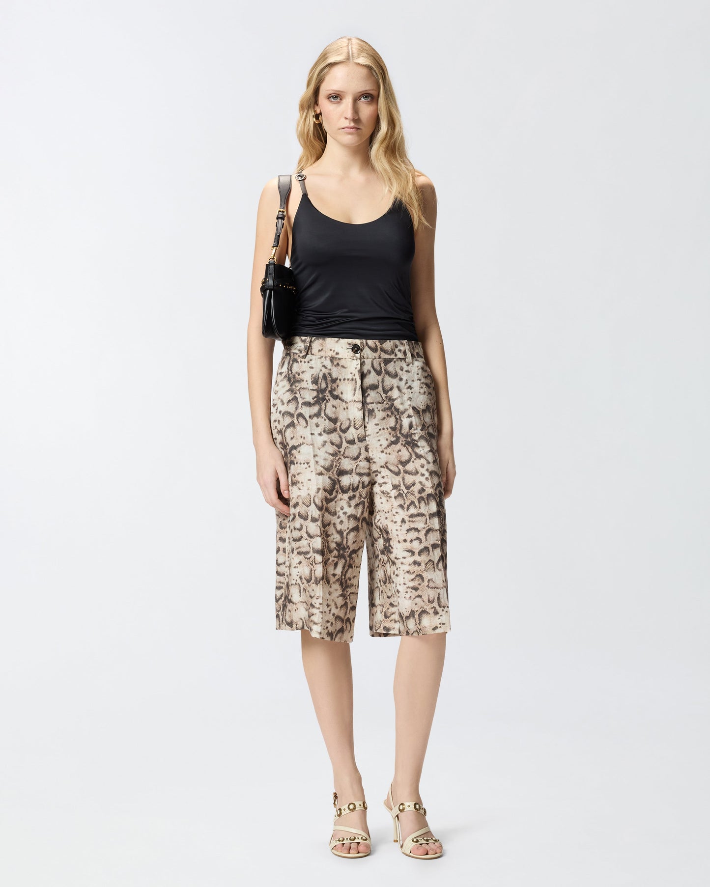 Bodysuit with crossed shoulder straps