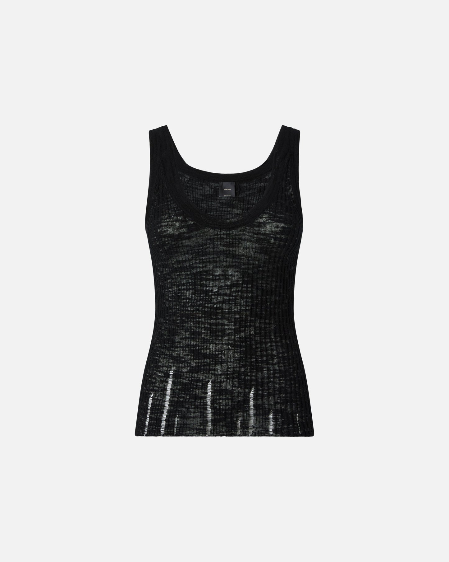 Ribbed vest top with logo
