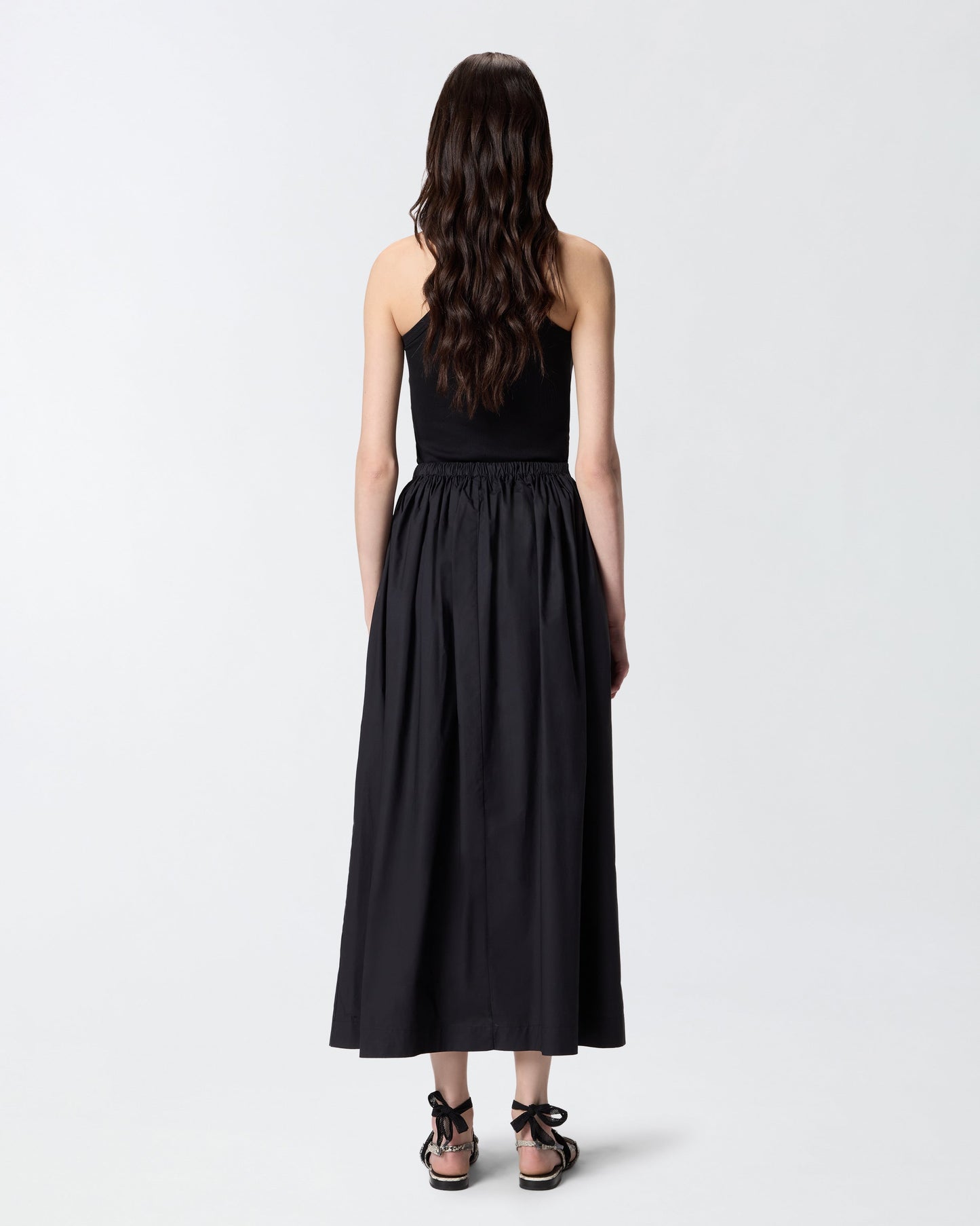 Long skirt with elasticated waist