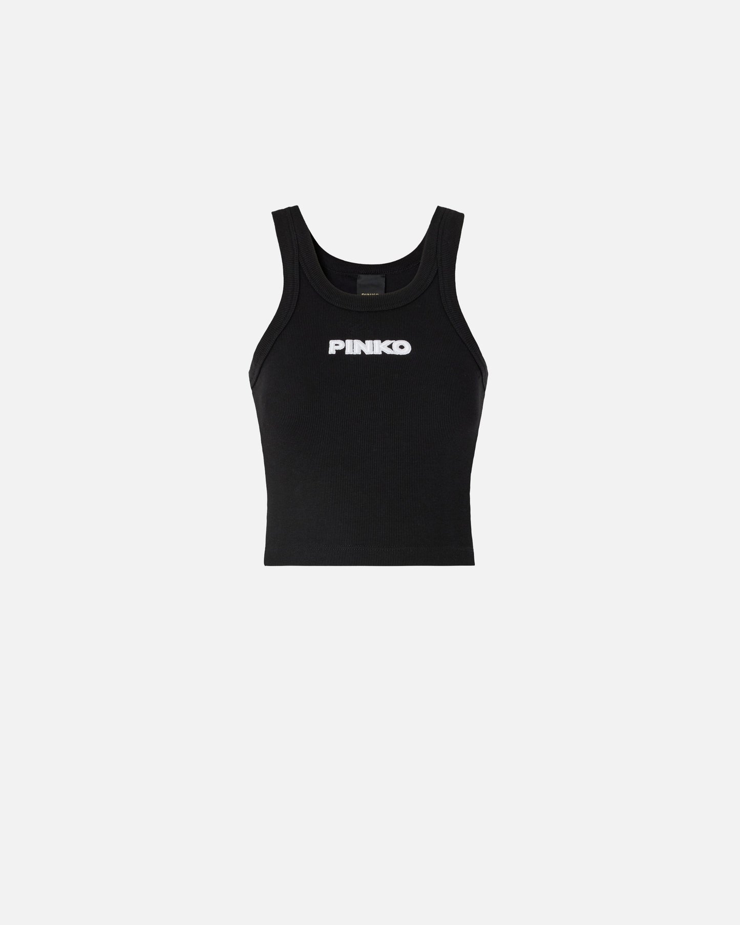 Cropped vest top with logo