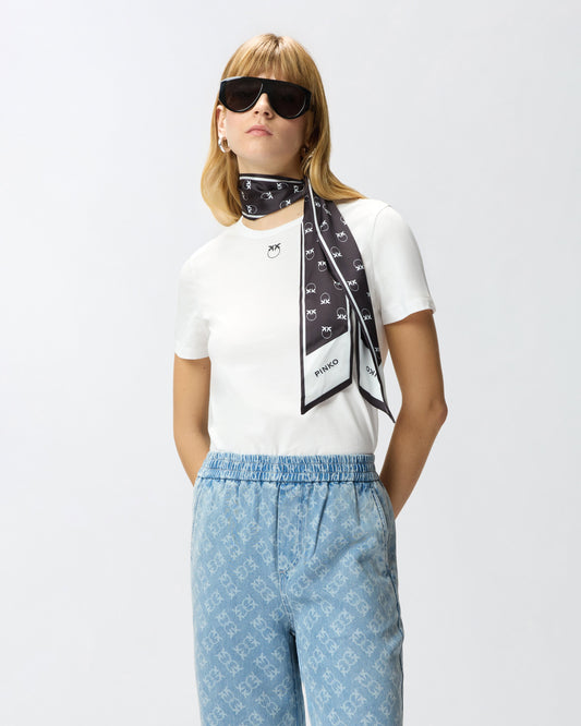 T-shirt with Love Birds logo scarf