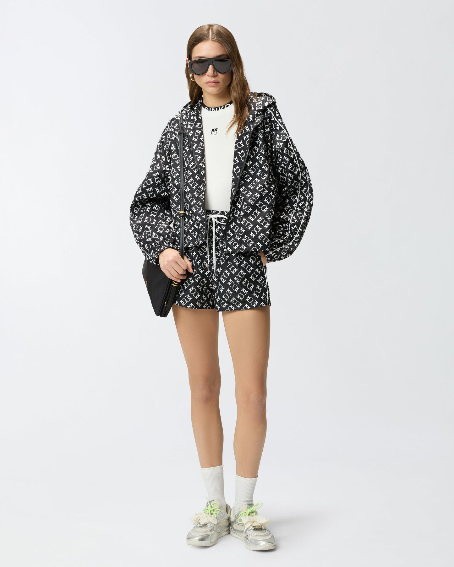 Shorts with all-over Love Birds logo