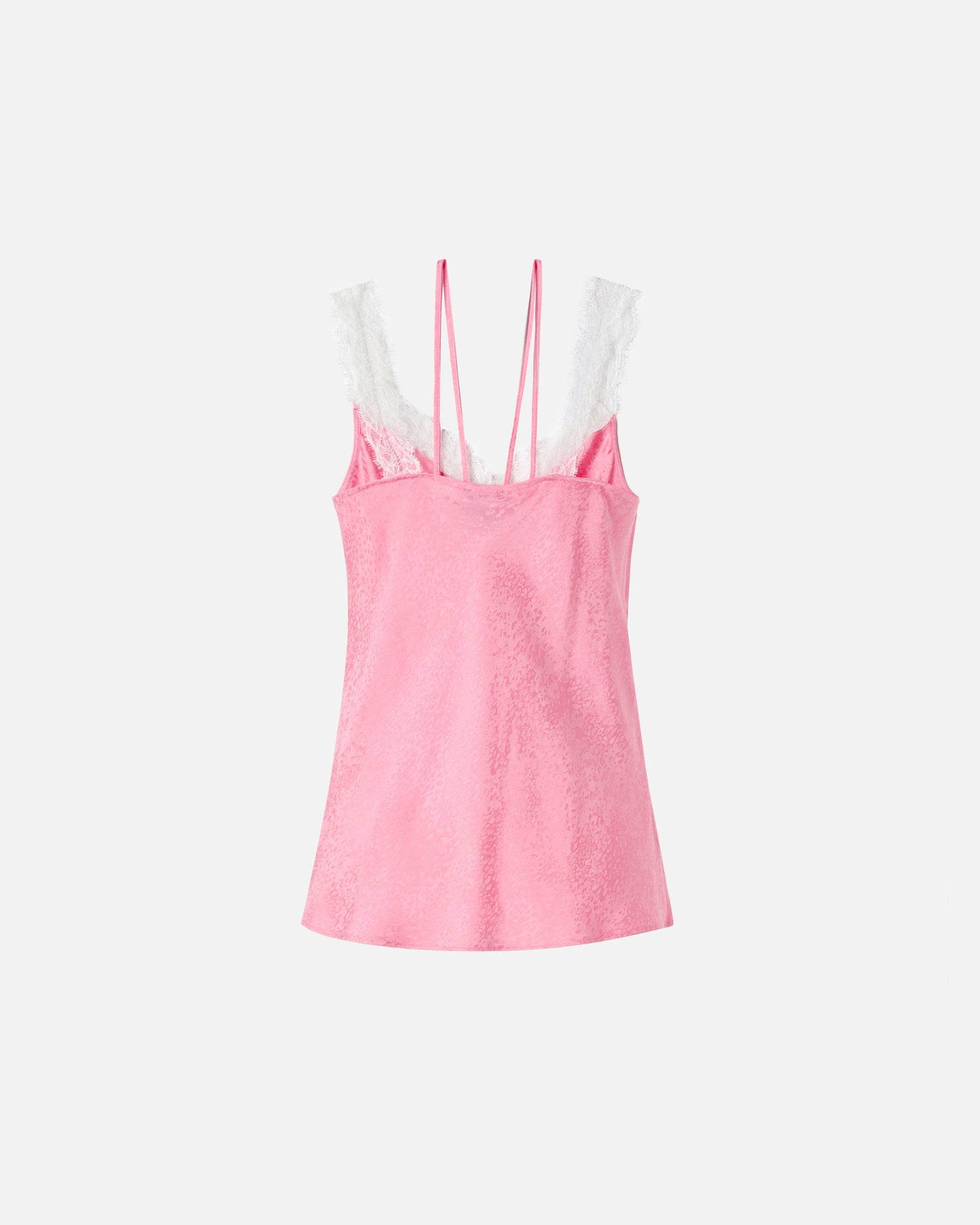 Spotted lingerie top with lace