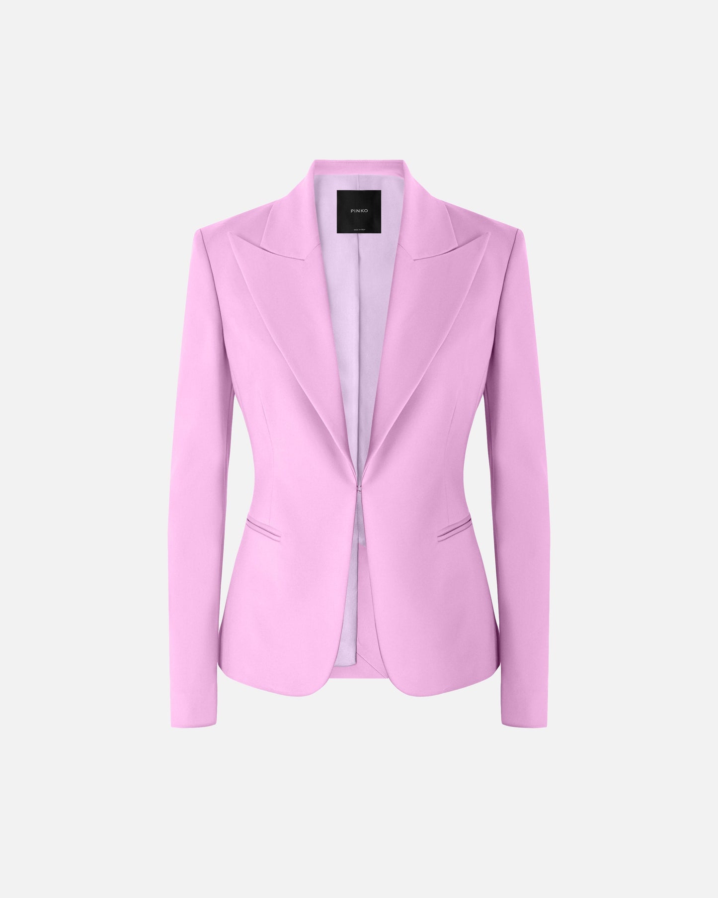 Linen-blend jacket with rear slit