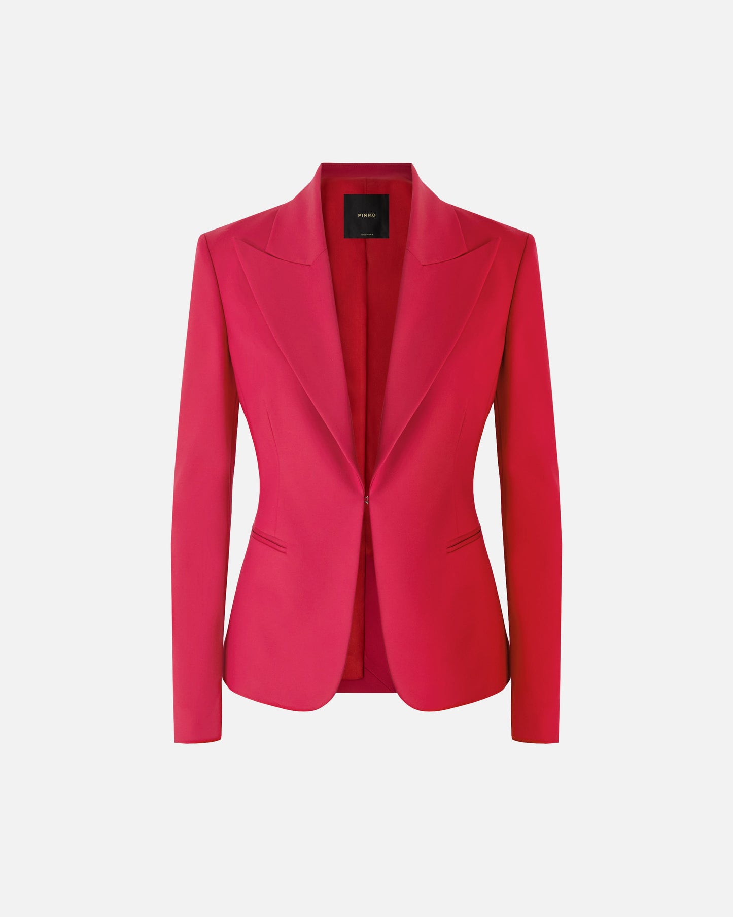 Satin jacket with rear slit