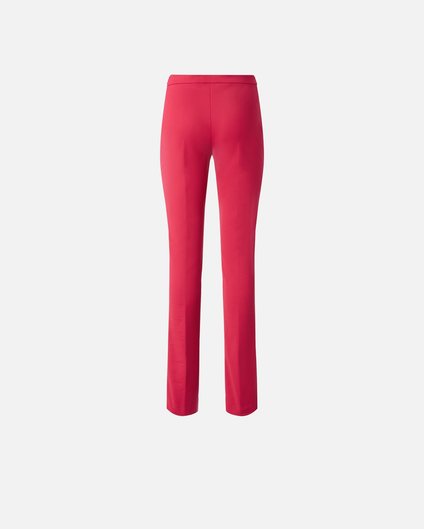 Satin trousers with adjustable hem slit detail