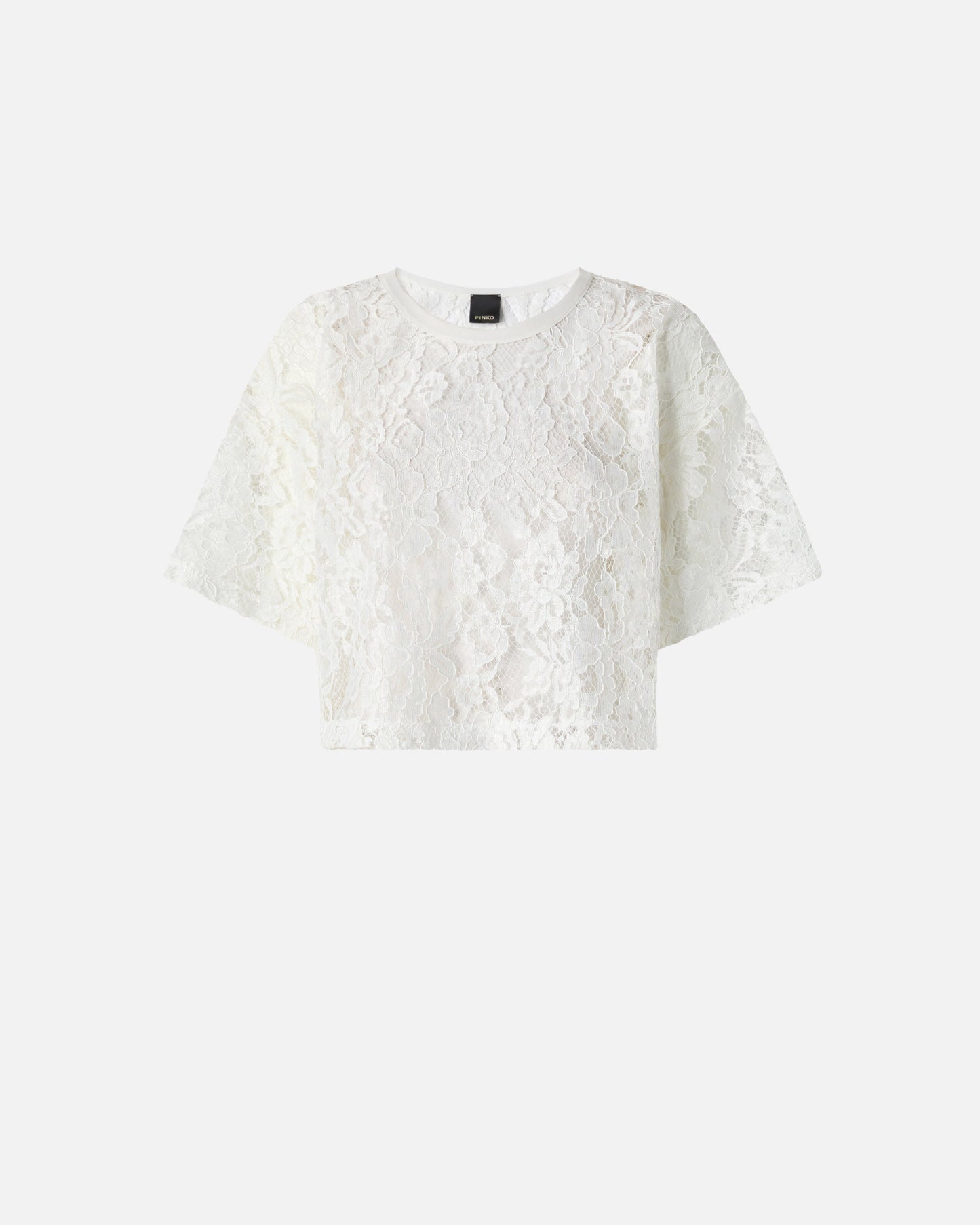 Cropped lace t-shirt