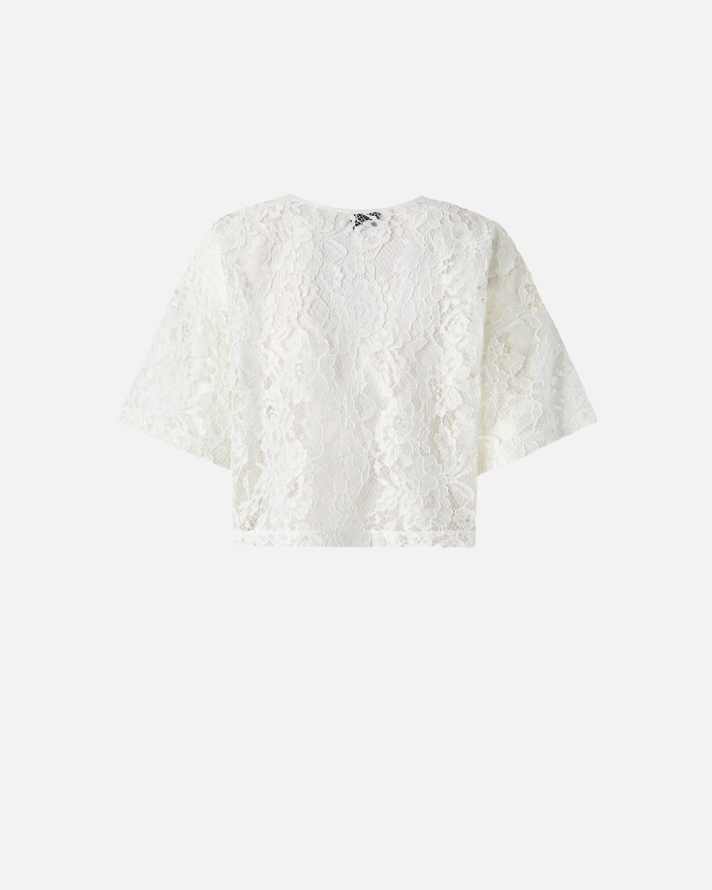 Cropped lace t-shirt
