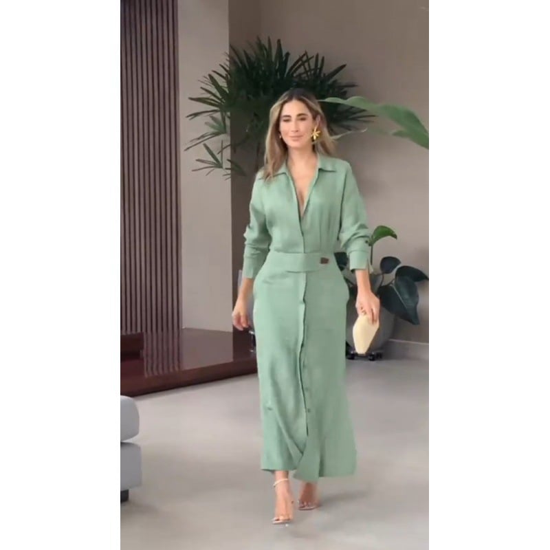 2024 Solid color maxi dress