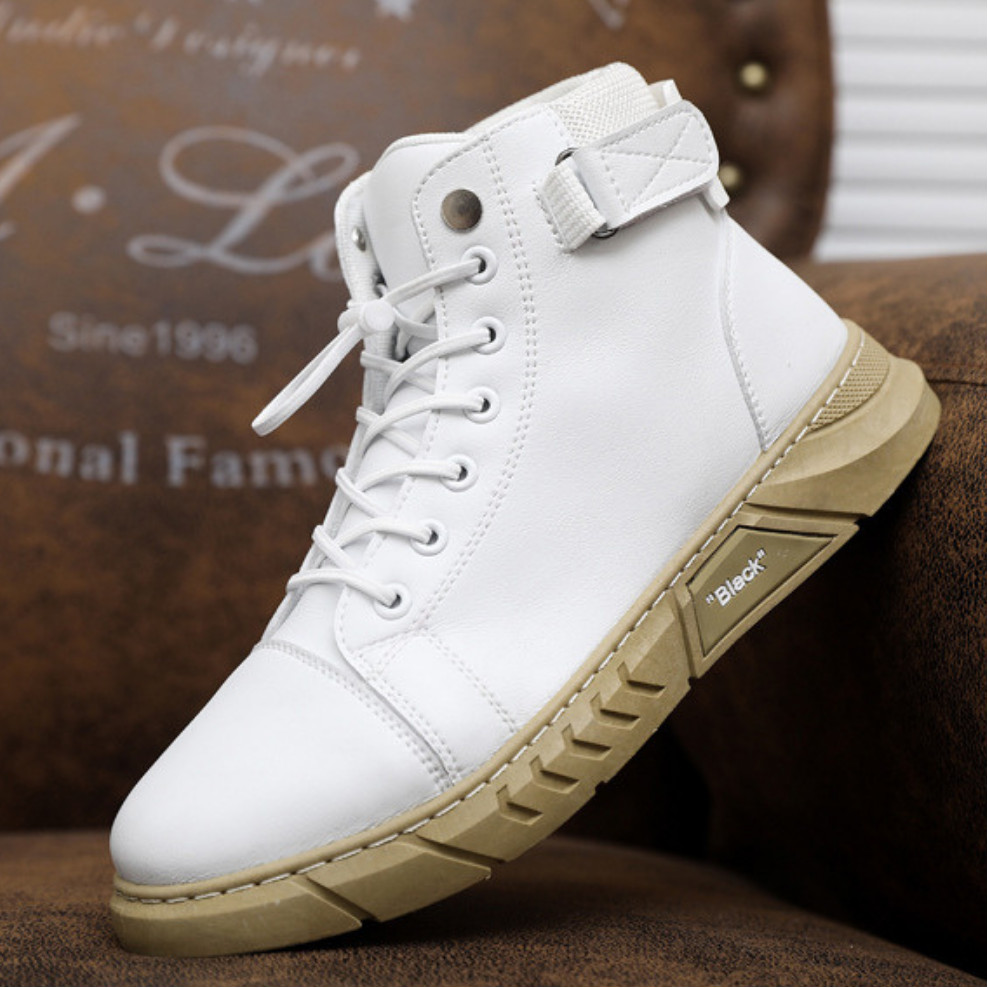 Men's Genuine Leather Boots | Casual & Versatile | Waterproof & Fleece-Lined