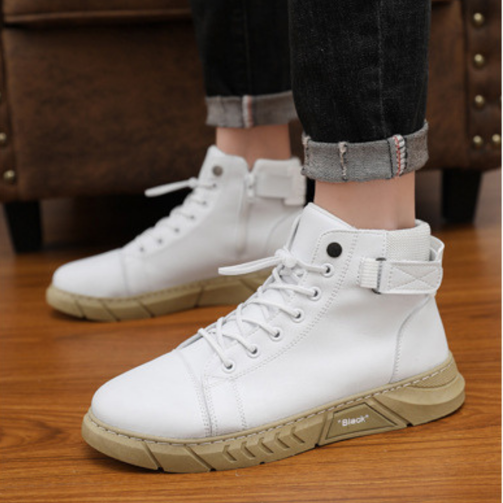Men's Genuine Leather Boots | Casual & Versatile | Waterproof & Fleece-Lined