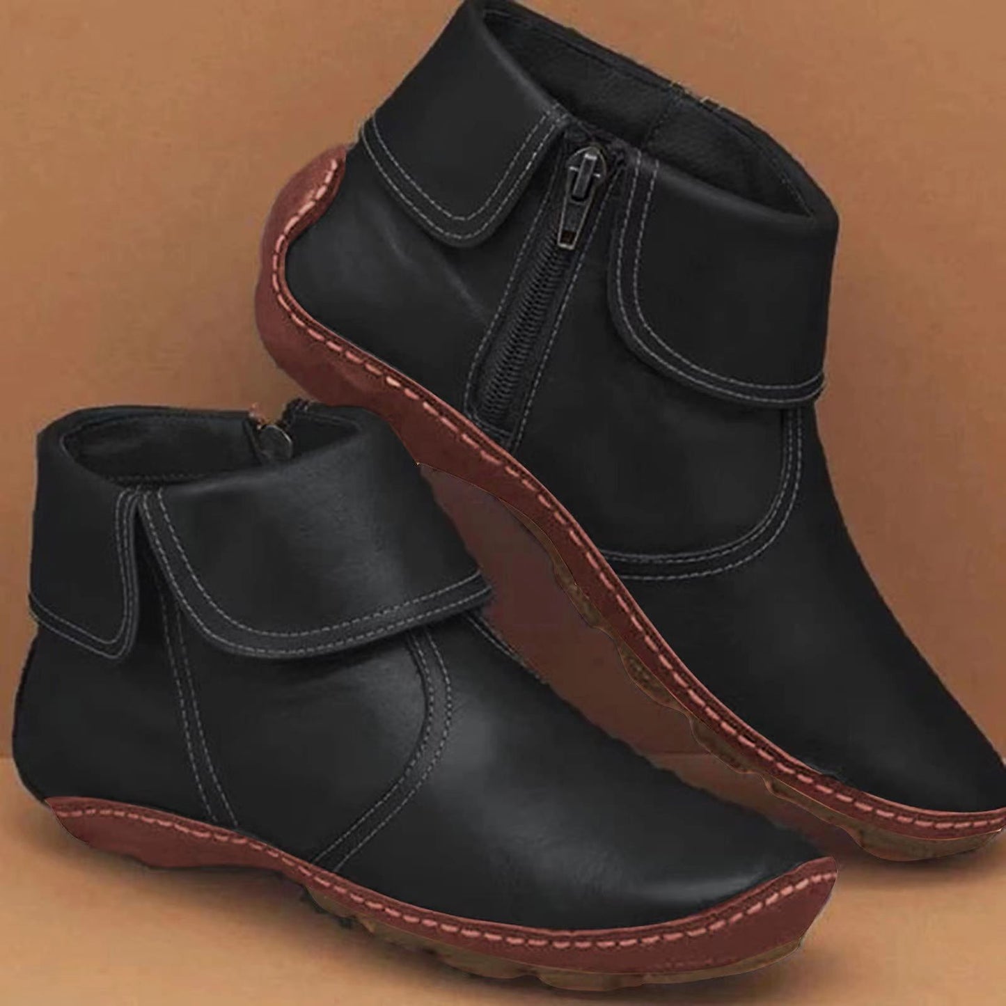 Letzter Tag 50 % RABATT – Klassische rutschfeste Leder-Stiefeletten für Damen