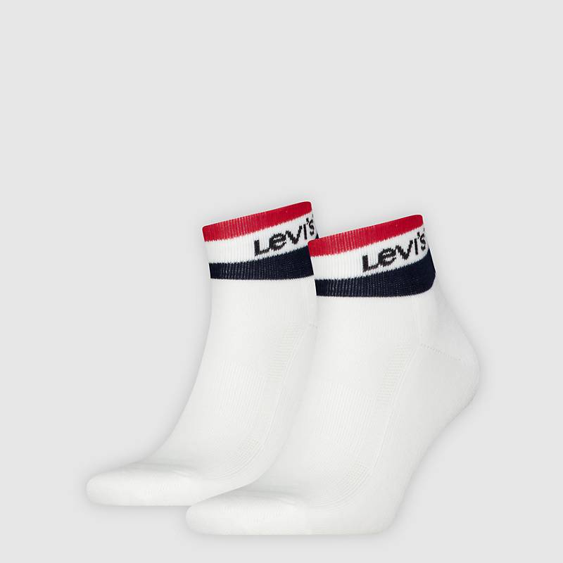 Mid Cut Sport Stripe Socks - 2 Pack