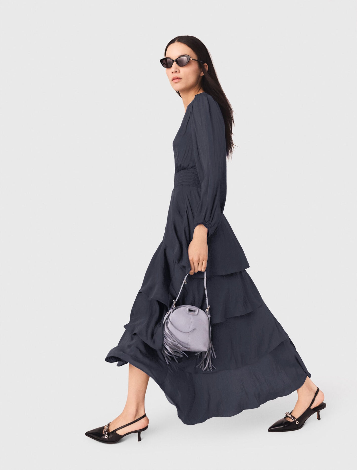 Ruffled maxi dress