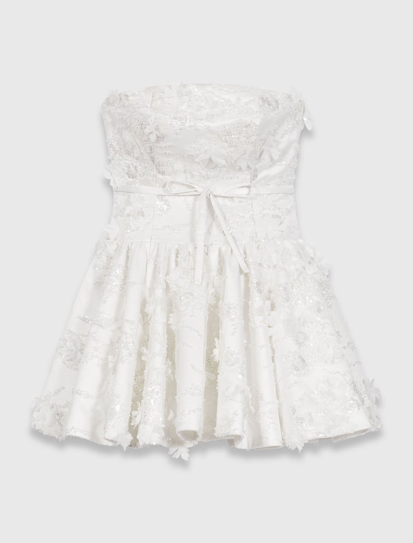 Short embroidered bustier dress