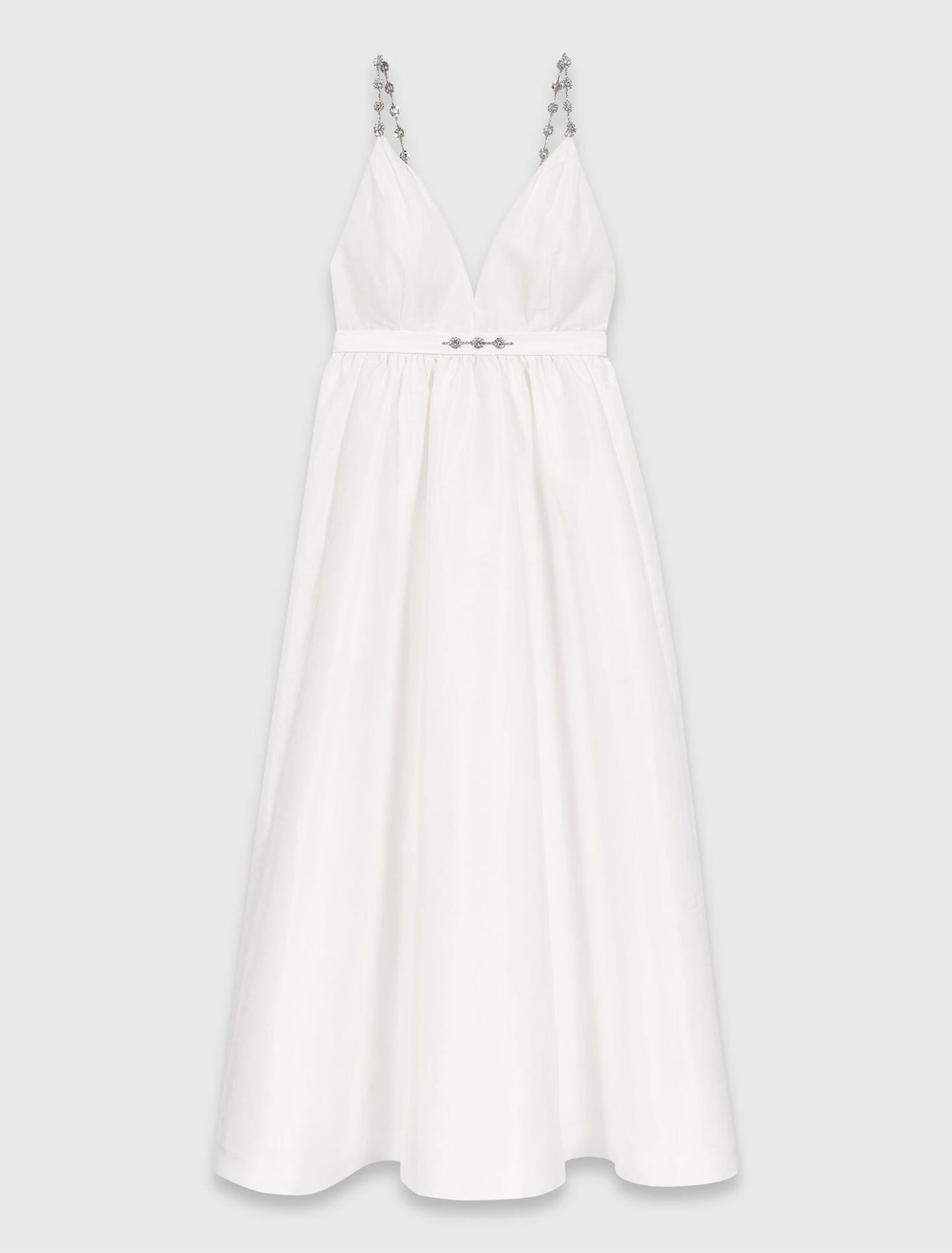 Jewelled taffeta maxi dress