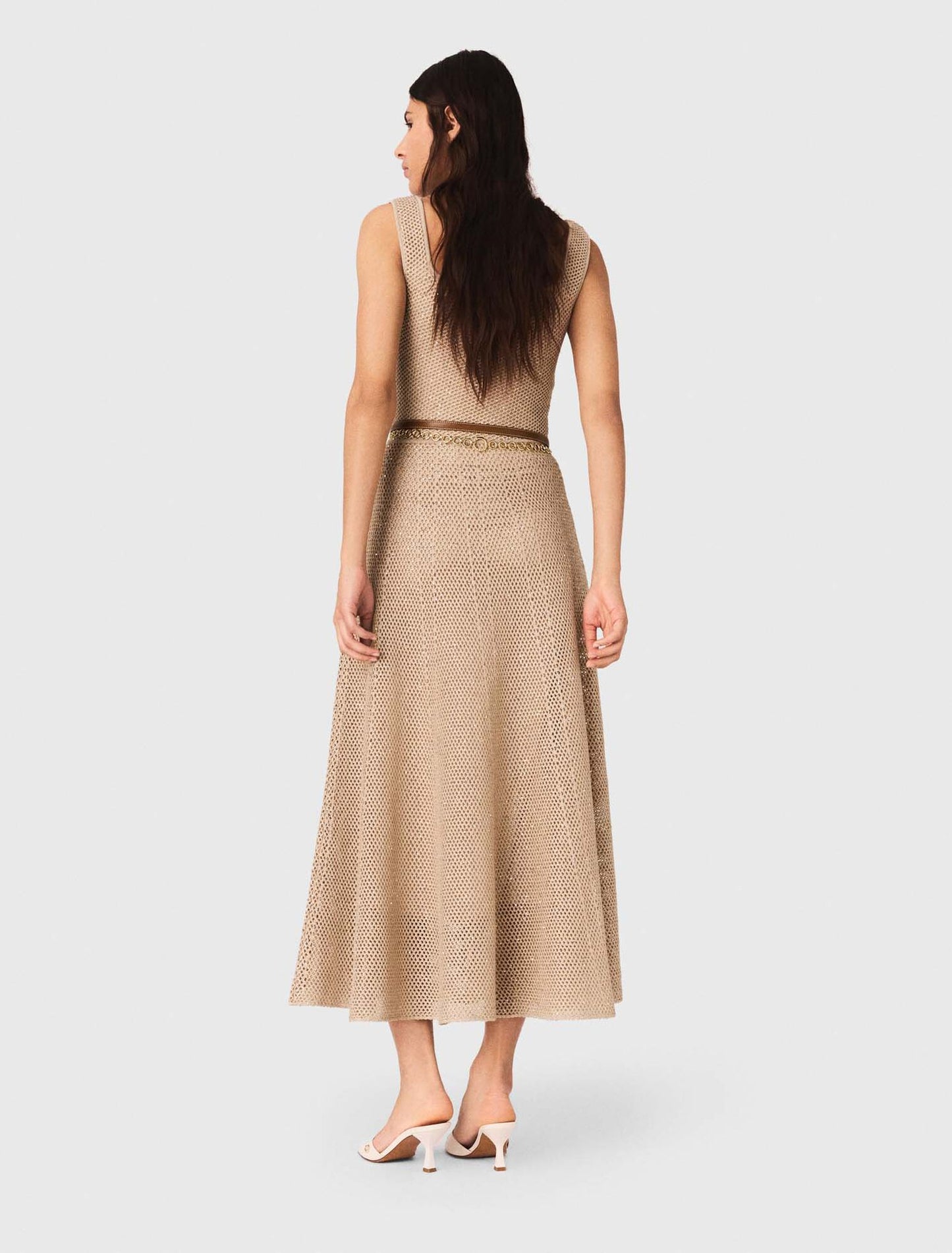 Rhinestone knit maxi dress