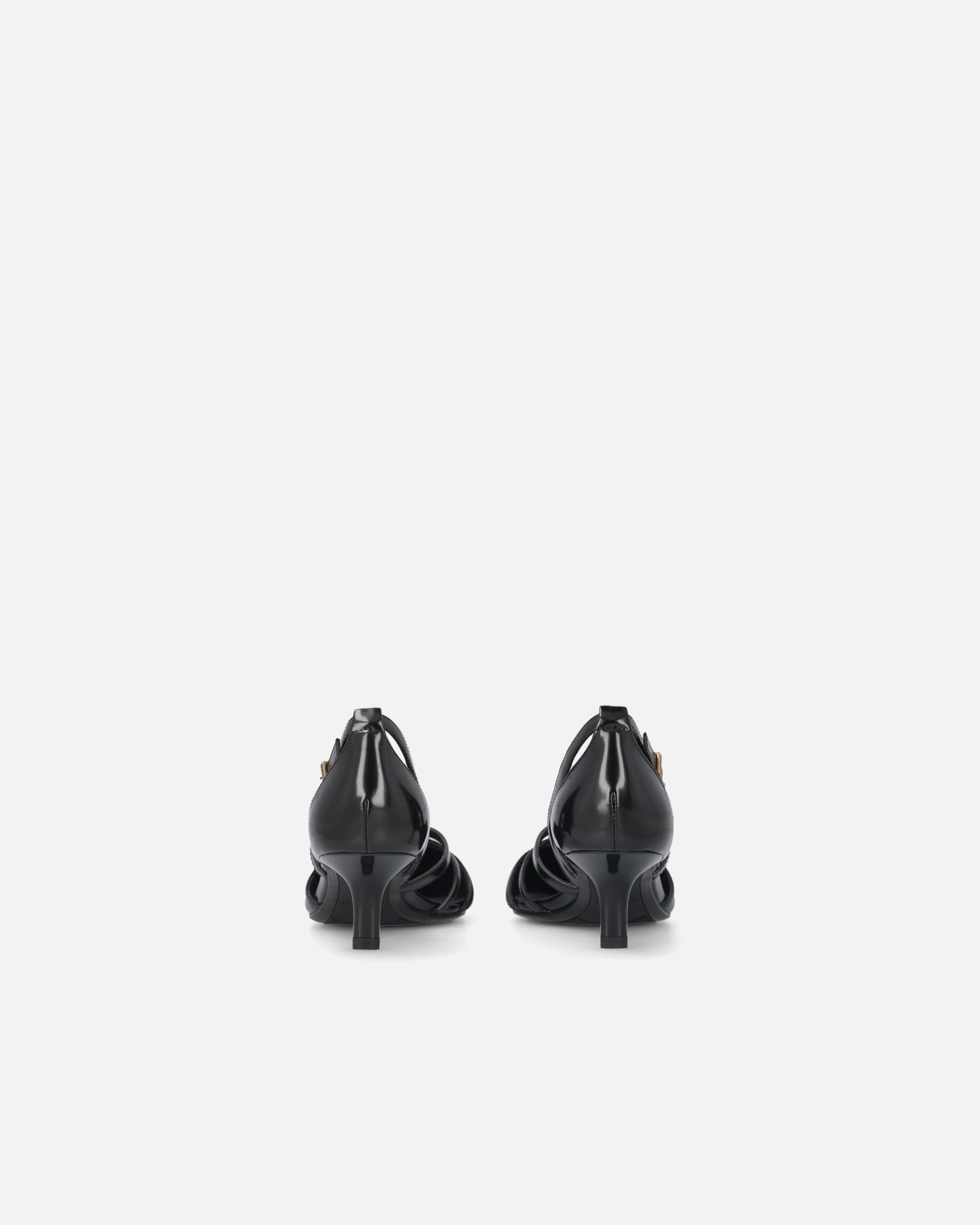 Pumps with straps and jewel studs
